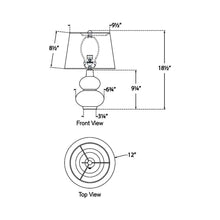 Load image into Gallery viewer, Ciccio LED Table Lamp - line drawing.
