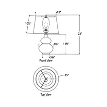 Load image into Gallery viewer, Ciccio LED Table Lamp - line drawing.
