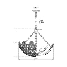 Load image into Gallery viewer, Claret Chandelier - line drawing.
