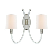 Load image into Gallery viewer, Clarice Wall Light in Polished Nickel.
