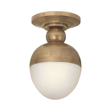Load image into Gallery viewer, Clark Flush Mount Ceiling Light in Hand-Rubbed Antique Brass.
