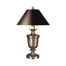 Load image into Gallery viewer, Classical Urn Form Table Lamp in Antique Nickel/Black (Medium).
