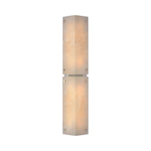 Load image into Gallery viewer, Clayton Wall Light in Alabaster and Polished Nickel (4-Light).
