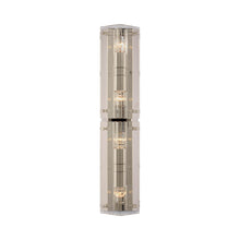 Load image into Gallery viewer, Clayton Wall Light in Crystal and Polished Nickel (4-Light).
