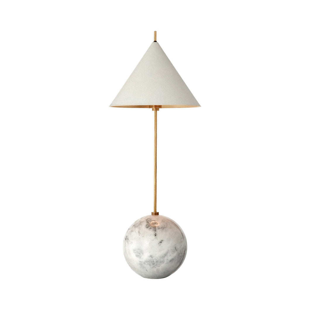 Cleo Orb Desk Lamp in Antique White.