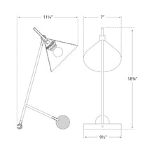 Load image into Gallery viewer, Cleo Table Lamp - line drawing.
