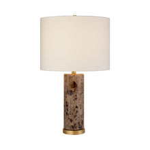 Load image into Gallery viewer, Cliff Table Lamp in Brown Marble.
