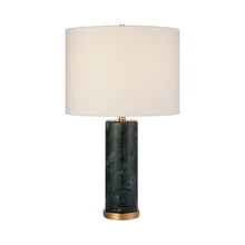 Load image into Gallery viewer, Cliff Table Lamp in Green Marble.
