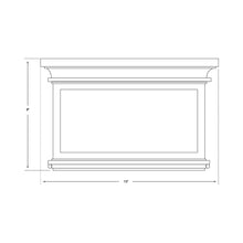 Load image into Gallery viewer, Club Square Flush Mount Ceiling Light - line drawing.
