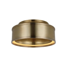 Load image into Gallery viewer, Connery LED Flush Mount Ceiling Light in Antique-Burnished Brass (14-Inch).
