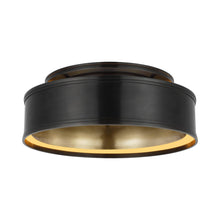Load image into Gallery viewer, Connery LED Flush Mount Ceiling Light in Bronze (18-Inch).
