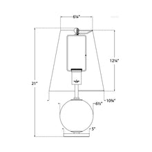 Load image into Gallery viewer, Corbin Table Lamp - line drawing.
