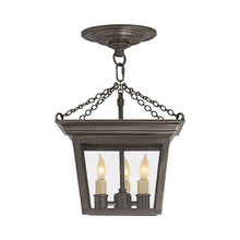 Load image into Gallery viewer, Cornice Semi Flush Mount Ceiling Light in Bronze.
