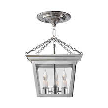 Load image into Gallery viewer, Cornice Semi Flush Mount Ceiling Light in Polished Nickel.
