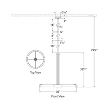 Load image into Gallery viewer, Covet Ring LED Chandelier - line drawing.
