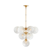 Load image into Gallery viewer, Cristol Chandelier in Hand-Rubbed Antique Brass (10-Light).
