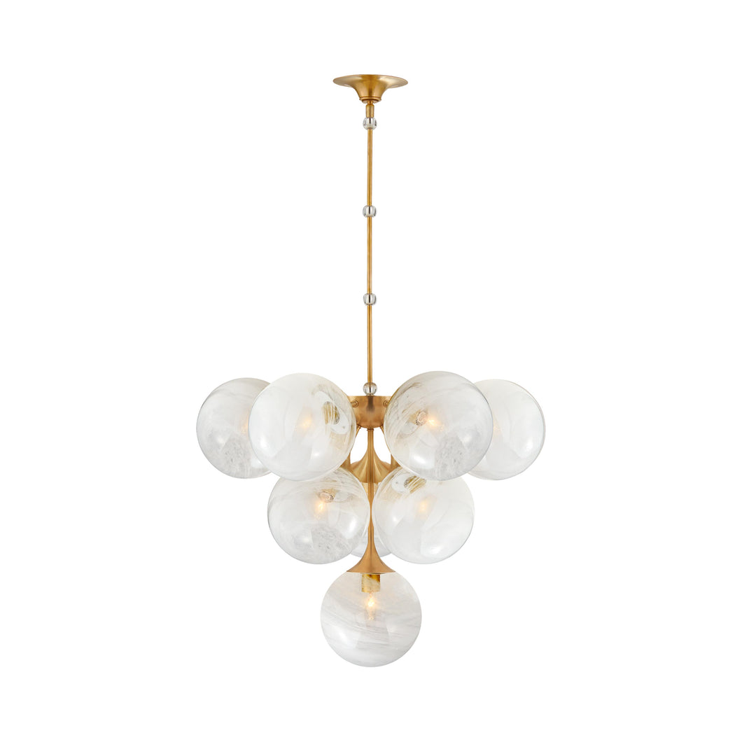 Cristol Chandelier in Hand-Rubbed Antique Brass (10-Light).