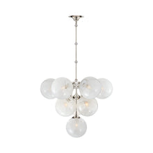 Load image into Gallery viewer, Cristol Chandelier in Polished Nickel (10-Light).
