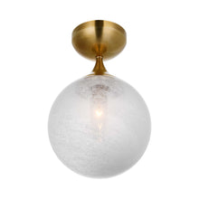 Load image into Gallery viewer, Cristol Flush Mount Ceiling Light in Hand-Rubbed Antique Brass (1-Light).
