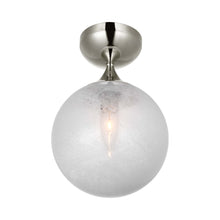 Load image into Gallery viewer, Cristol Flush Mount Ceiling Light in Polished Nickel (1-Light).
