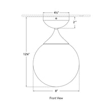 Load image into Gallery viewer, Cristol Flush Mount Ceiling Light - line drawing.
