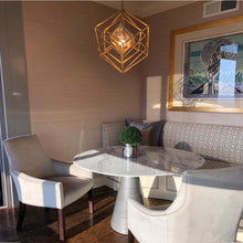 Load image into Gallery viewer, Cubist Chandelier in living room.
