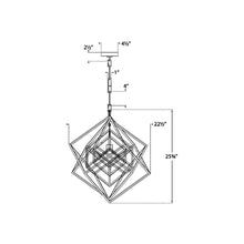 Load image into Gallery viewer, Cubist Chandelier - line drawing.
