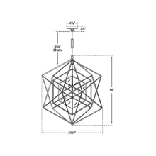 Load image into Gallery viewer, Cubist Chandelier - line drawing.
