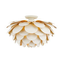 Load image into Gallery viewer, Cynara LED Flush Mount Ceiling Light in White and Gild (X-Large).
