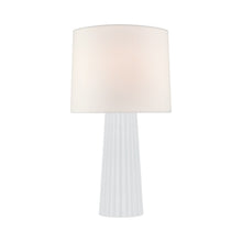 Load image into Gallery viewer, Danube Table Lamp in White Glass.
