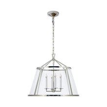 Load image into Gallery viewer, Darlana Drum Pendant Light in Polished Nickel (Large).
