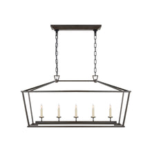 Load image into Gallery viewer, Darlana Linear Pendant Light in Aged Iron (Medium).
