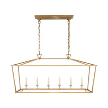 Load image into Gallery viewer, Darlana Linear Pendant Light in Antique-Burnished Brass (Large).
