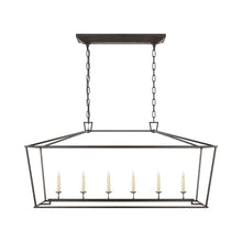 Load image into Gallery viewer, Darlana Linear Pendant Light in Aged Iron (Large).
