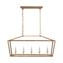 Load image into Gallery viewer, Darlana Rattan Wrapped LED Linear Pendant Light.
