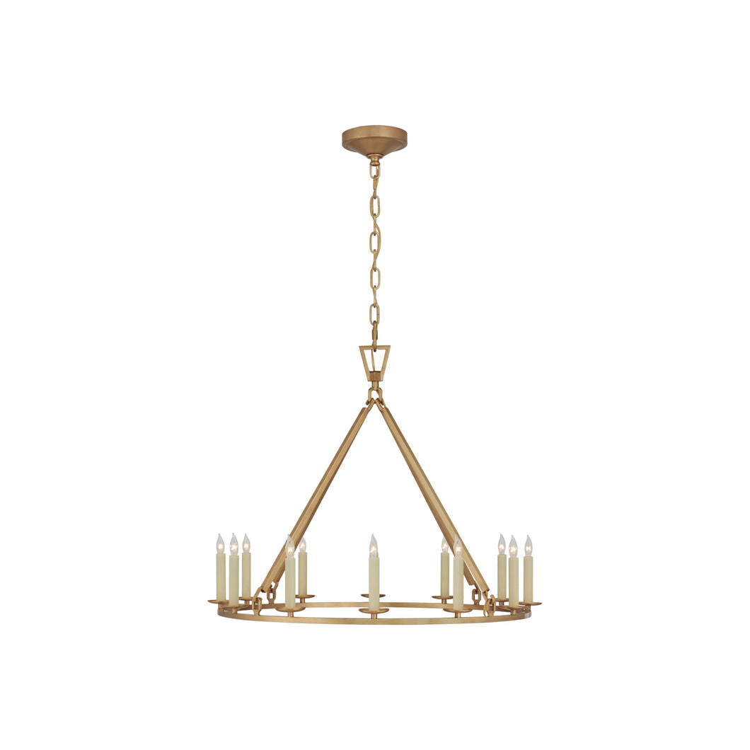 Darlana Ring Chandelier in Antique-Burnished Brass/Single Tier (Medium).