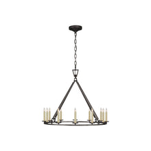 Load image into Gallery viewer, Darlana Ring Chandelier in Aged Iron/Single Tier (Medium).
