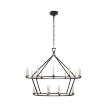 Load image into Gallery viewer, Darlana Ring Chandelier in Aged Iron/Two Tier (Large).
