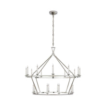 Load image into Gallery viewer, Darlana Ring Chandelier in Polished Nickel/Two Tier (Large).

