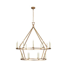 Load image into Gallery viewer, Darlana Ring Chandelier in Gilded Iron/Two Tier (X-Large).
