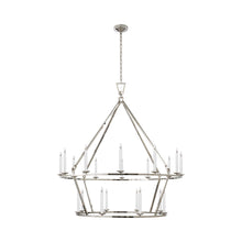 Load image into Gallery viewer, Darlana Ring Chandelier in Polished Nickel/Two Tier (X-Large).
