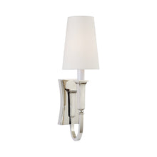 Load image into Gallery viewer, Delphia Arm Wall Light in Polished Nickel (1-Light).
