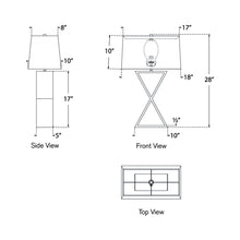 Load image into Gallery viewer, Denali LED Table Lamp - line drawing.
