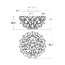 Load image into Gallery viewer, Dickinson Semi Flush Mount Ceiling Light - line drawing.

