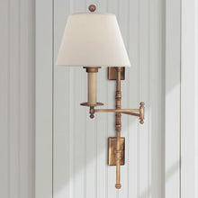 Load image into Gallery viewer, Dorchester Swing Arm Wall Light in Detail.
