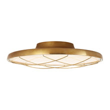 Load image into Gallery viewer, Dot Flush Mount LED Ceiling Light in Natural Brass (Large).
