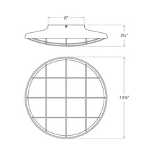 Load image into Gallery viewer, Dot Flush Mount LED Ceiling Light - line drawing.
