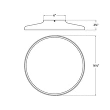 Load image into Gallery viewer, Dot LED Flush Mount Ceiling Light - line drawing.
