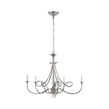 Load image into Gallery viewer, Double Twist Chandelier in Polished Nickel.
