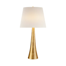Load image into Gallery viewer, Dover Table Lamp with Linen Shade in Gild.
